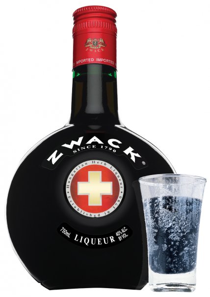 This is a liquer called 'Zwack'. Anything with a red cross label on it is bound to hurt in the morning..... 